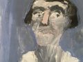 Lena  painting on board (framed )2021 40cm h x 35cm w $550